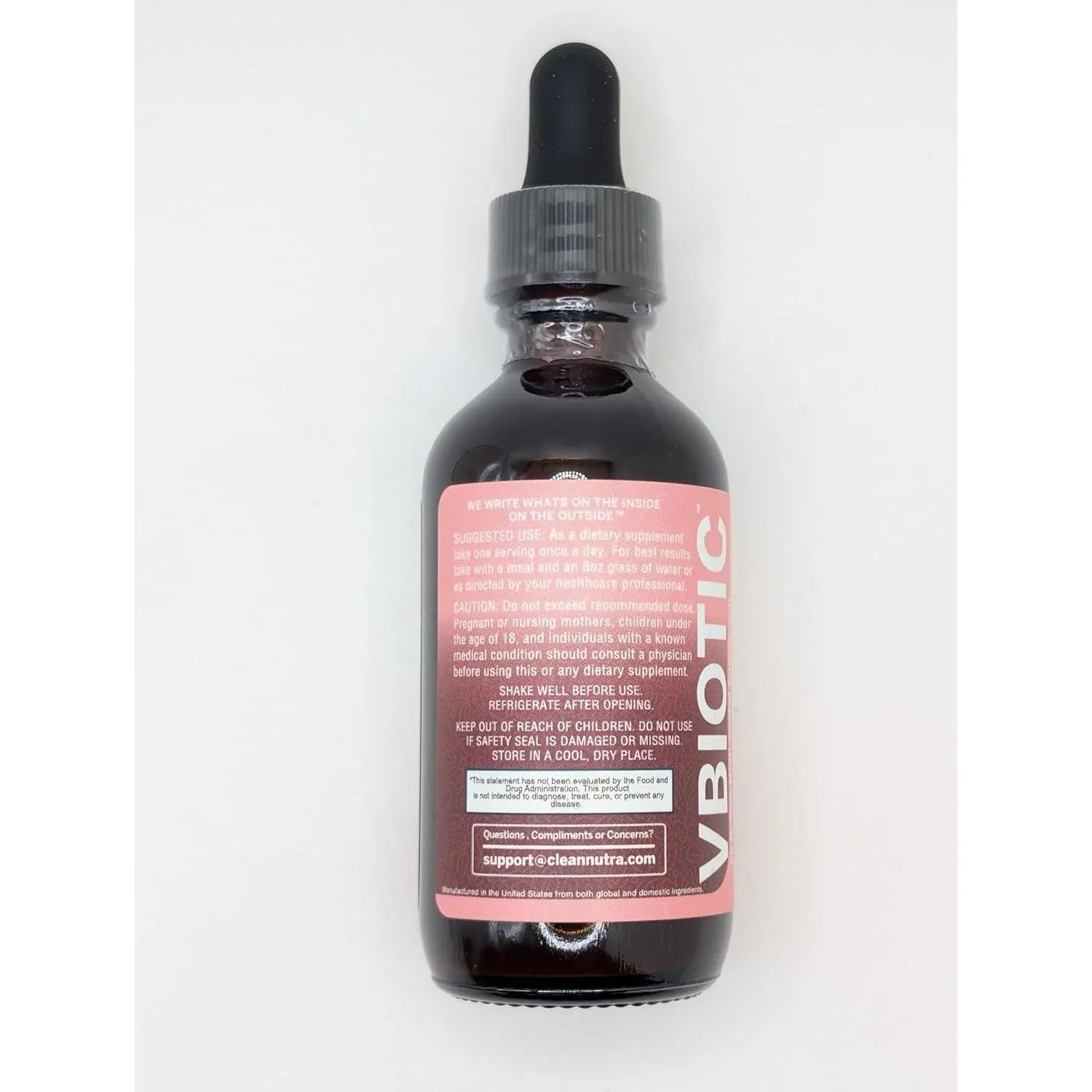 Clean Nutraceuticals Vaginal Probiotic Drops - 60ml | D-Mannose, Cranberry, Uva Ursi & Black Cohosh for Urinary, Vaginal & Hormonal Health Clean Nutraceuticals