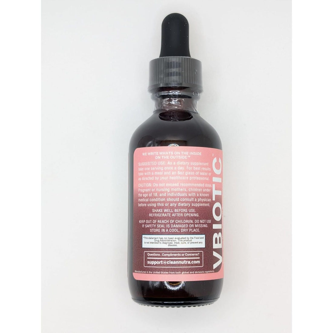 Clean Nutraceuticals Vaginal Probiotic Drops - 60ml | D-Mannose, Cranberry, Uva Ursi & Black Cohosh for Urinary, Vaginal & Hormonal Health