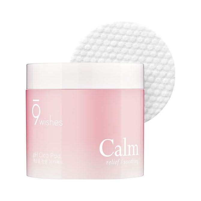9Wishes pH Calm Cica Toner Pad (70 Sheets) | Soothing & pH-Balancing Care