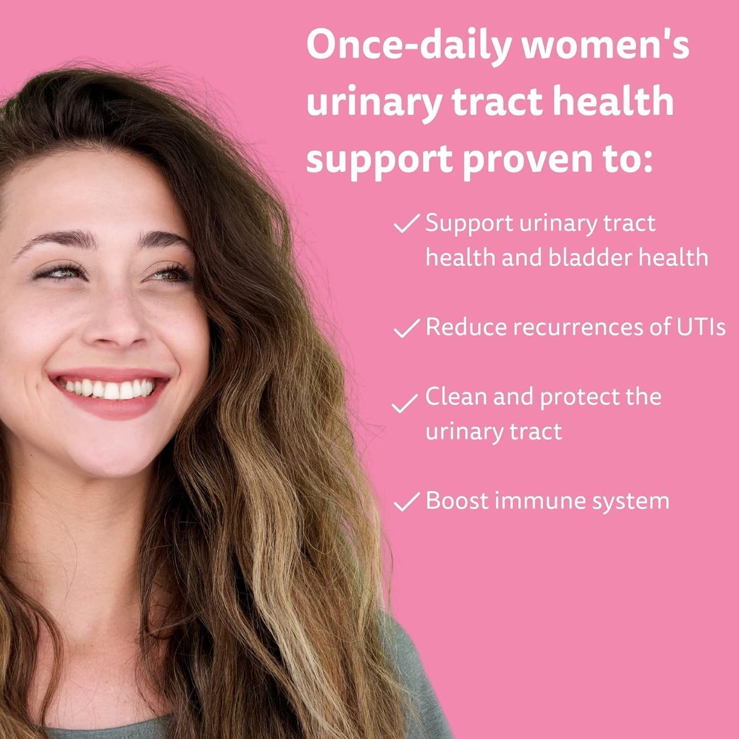 Happy V Women’s Daily D-Mannose + Cranberry – 60 Vegan Capsules UTI Prevention & Urinary Tract Health Support