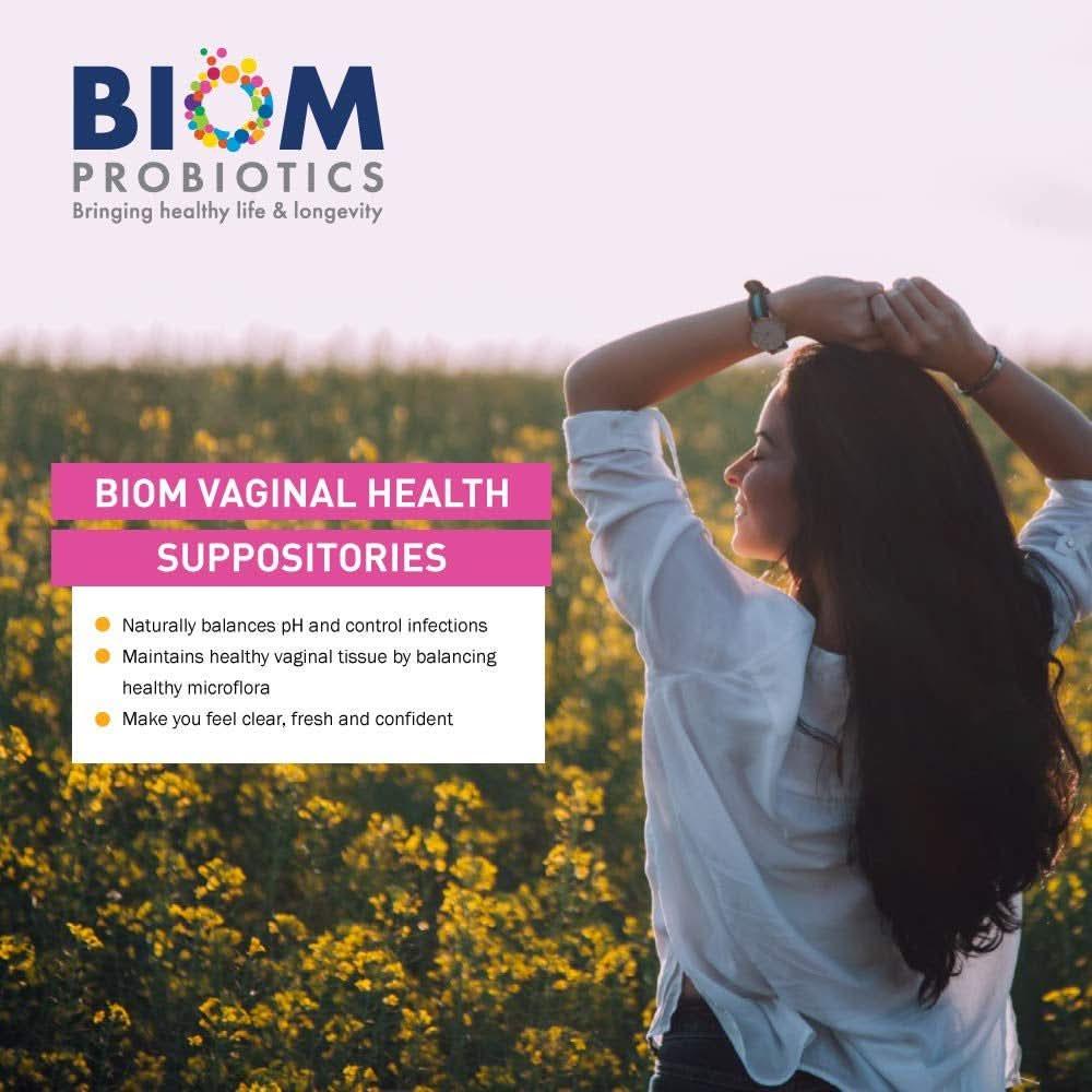 VagiBiom Vaginal Health Suppositories - 15 Suppositories | pH Balance & Vaginal Wellness