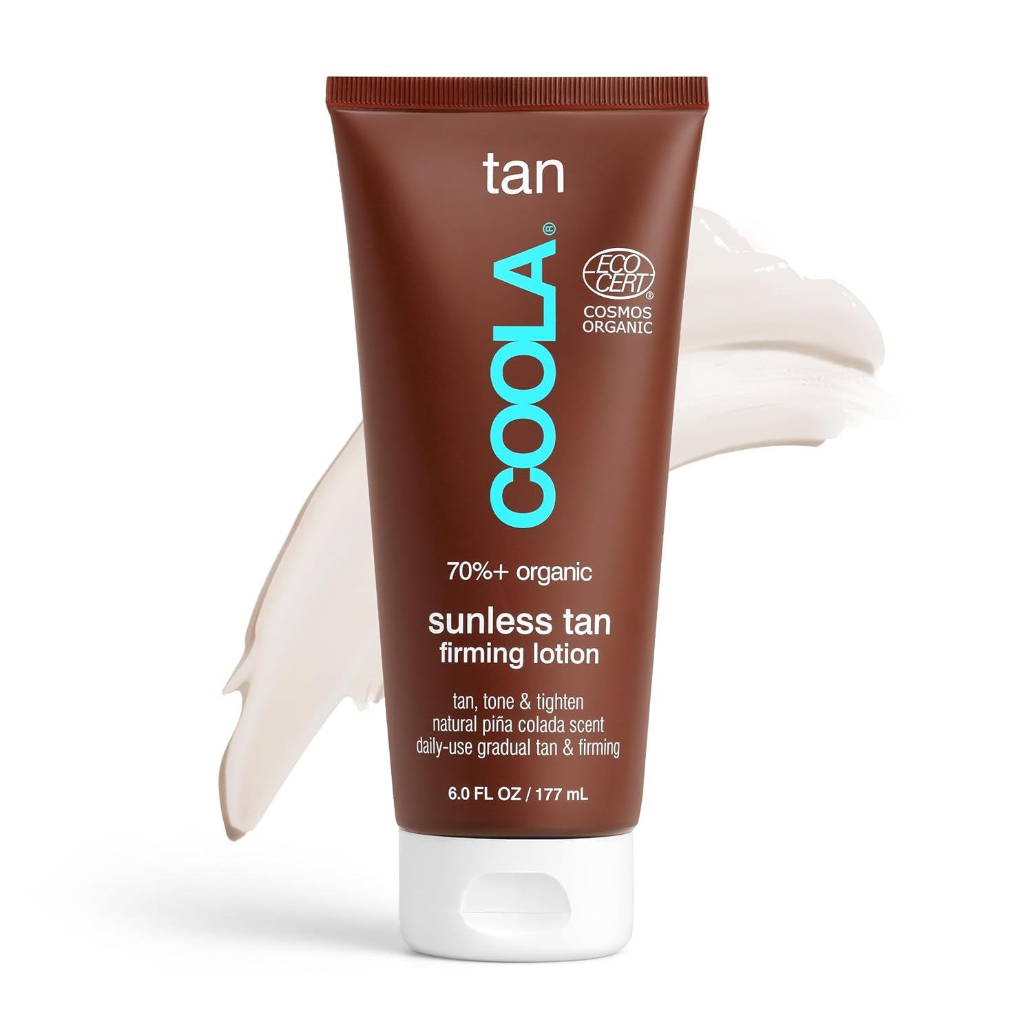COOLA Sunless Tan Firming Lotion 177ml | Organic Gradual Self-Tanner with Skin-Firming Power