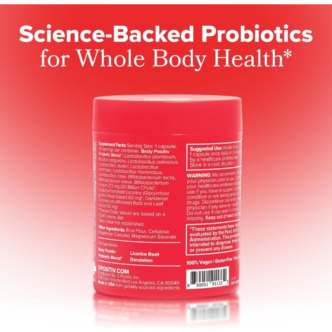 O Positiv URO Whole Body Probiotic 30 Capsules The 3-in-1 Microbiome Support for Gut Skin & Oral Health