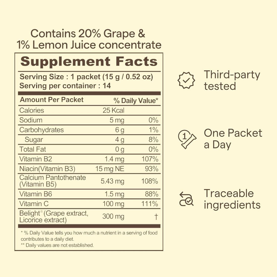 Ownist Triple Shine Grape - 14 Stick Packs | Brightening & Even Skin Tone Support