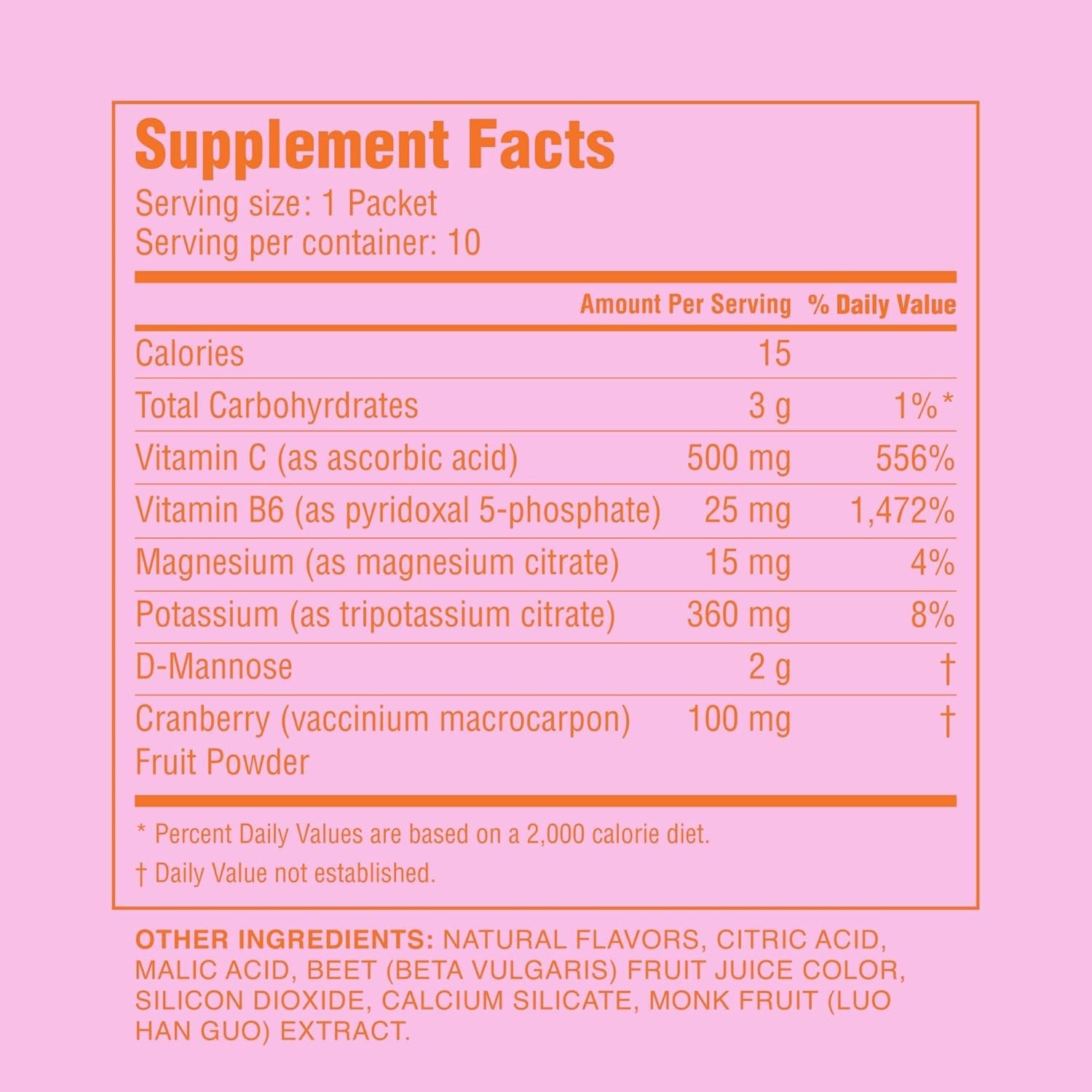 Cheeky Bonsai Bye Bye UTI 10 Hibiscus Lemonade Drink Mix Packets