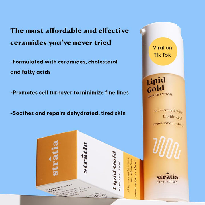 Stratia Lipid Gold Barrier Lotion – 50ml | Strengthens & Restores Skin Barrier