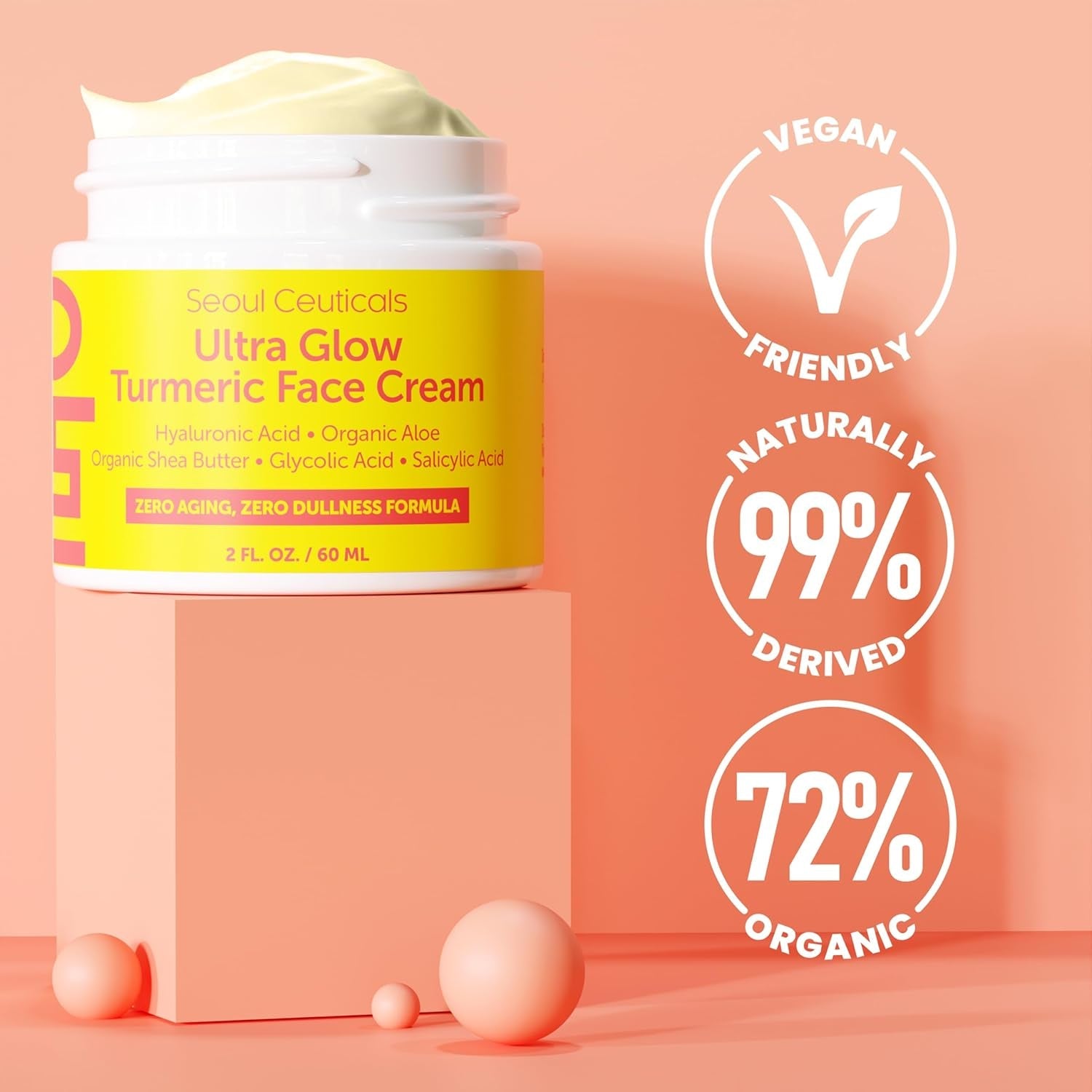 SeoulCeuticals Ultra Glow Turmeric Face Cream – 60ml | The Multi-Action Brightening &  Resurfacing Cream for Dull Ageing Skin