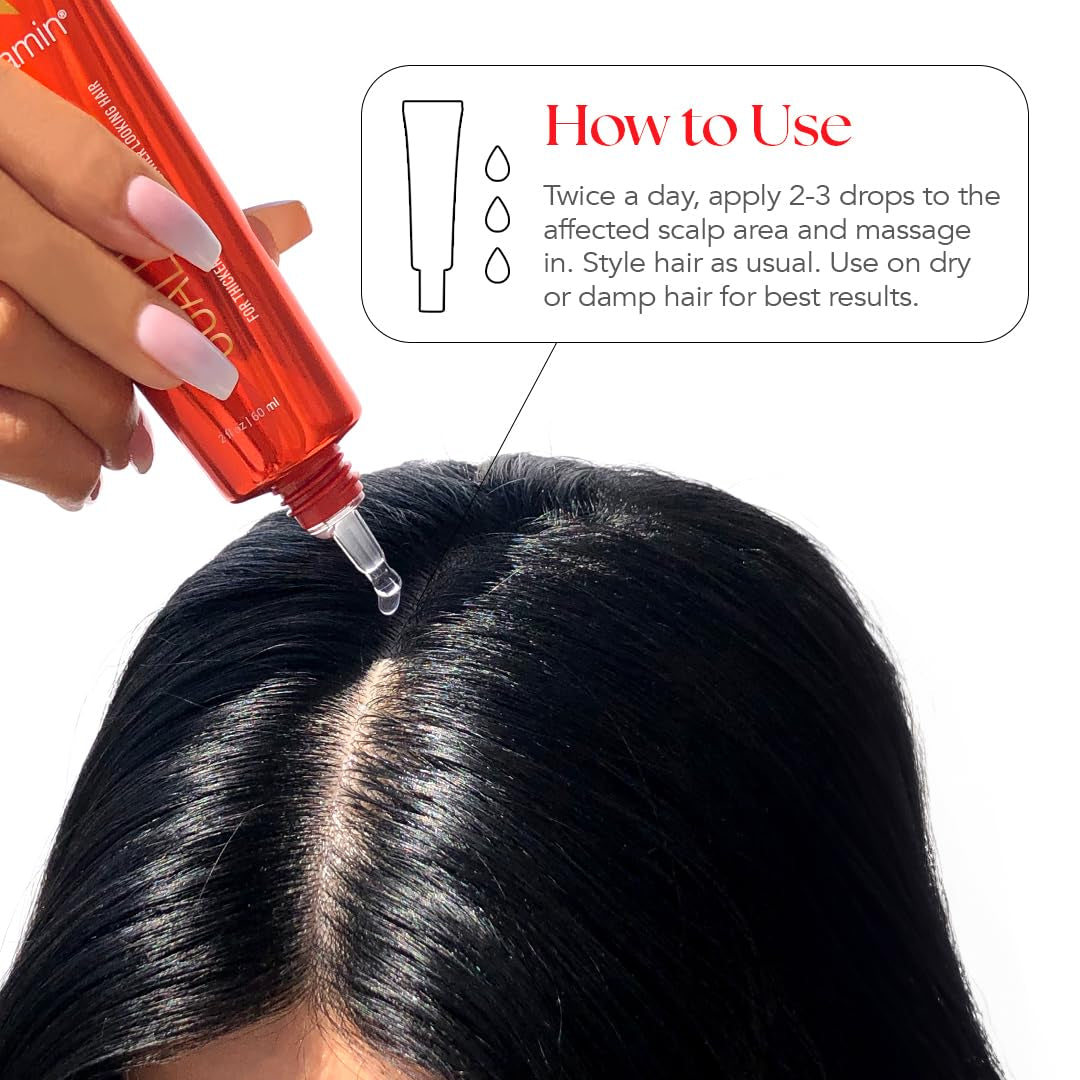HAIRtamin Gorgeous Growth Scalp Serum - 60ml | Thicker-Looking Hair & Healthier Scalp with Niacinamide + Aloe Vera