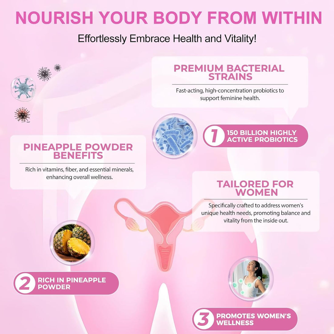 newseel Vaginal Health Gummies – 60 Gummies (30 Servings) | pH Balance, Odor Control & Immunity Support for Women