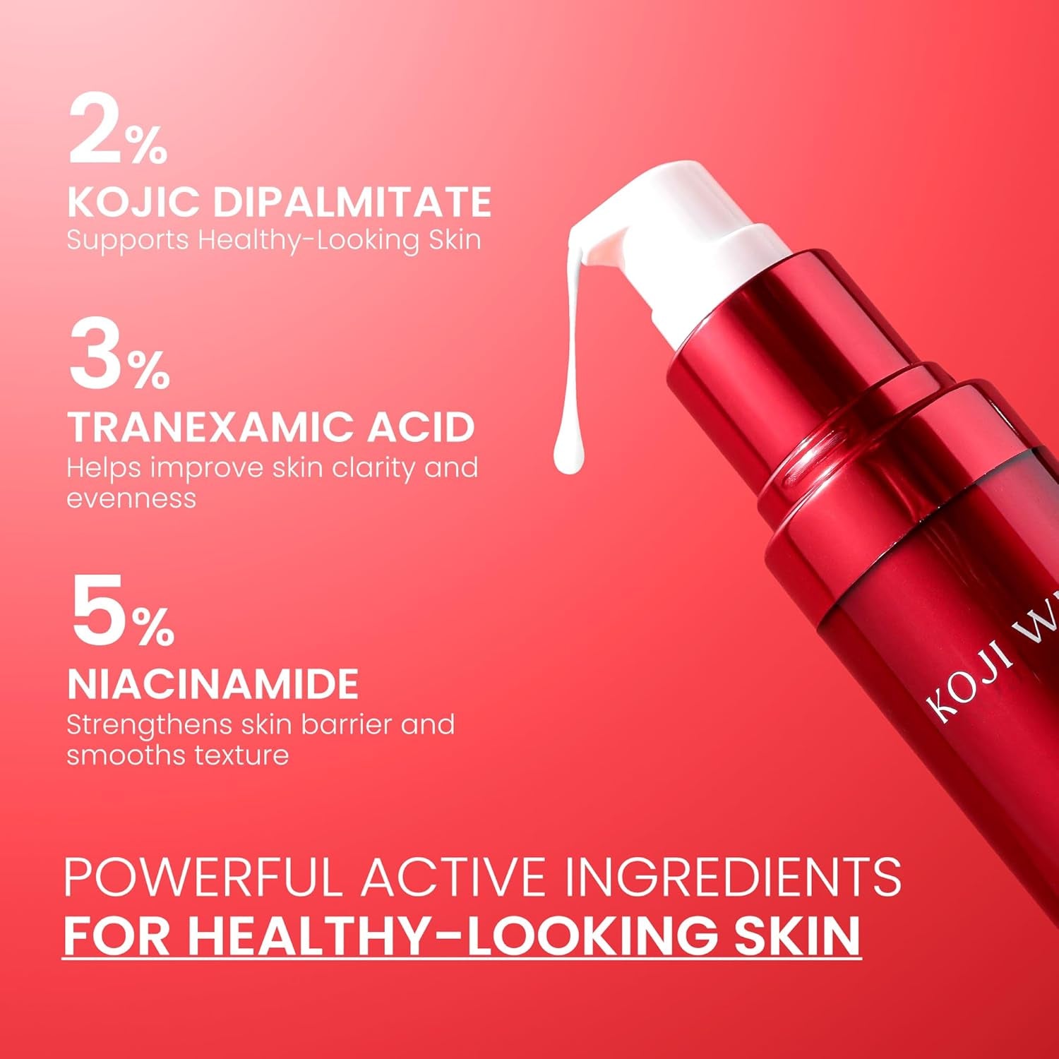 Koji White Kojic Dipalmitate + Tranexamic Acid Dark Spot Serum 30 ml | Brightens, Evens Skin Tone & Smooths Texture