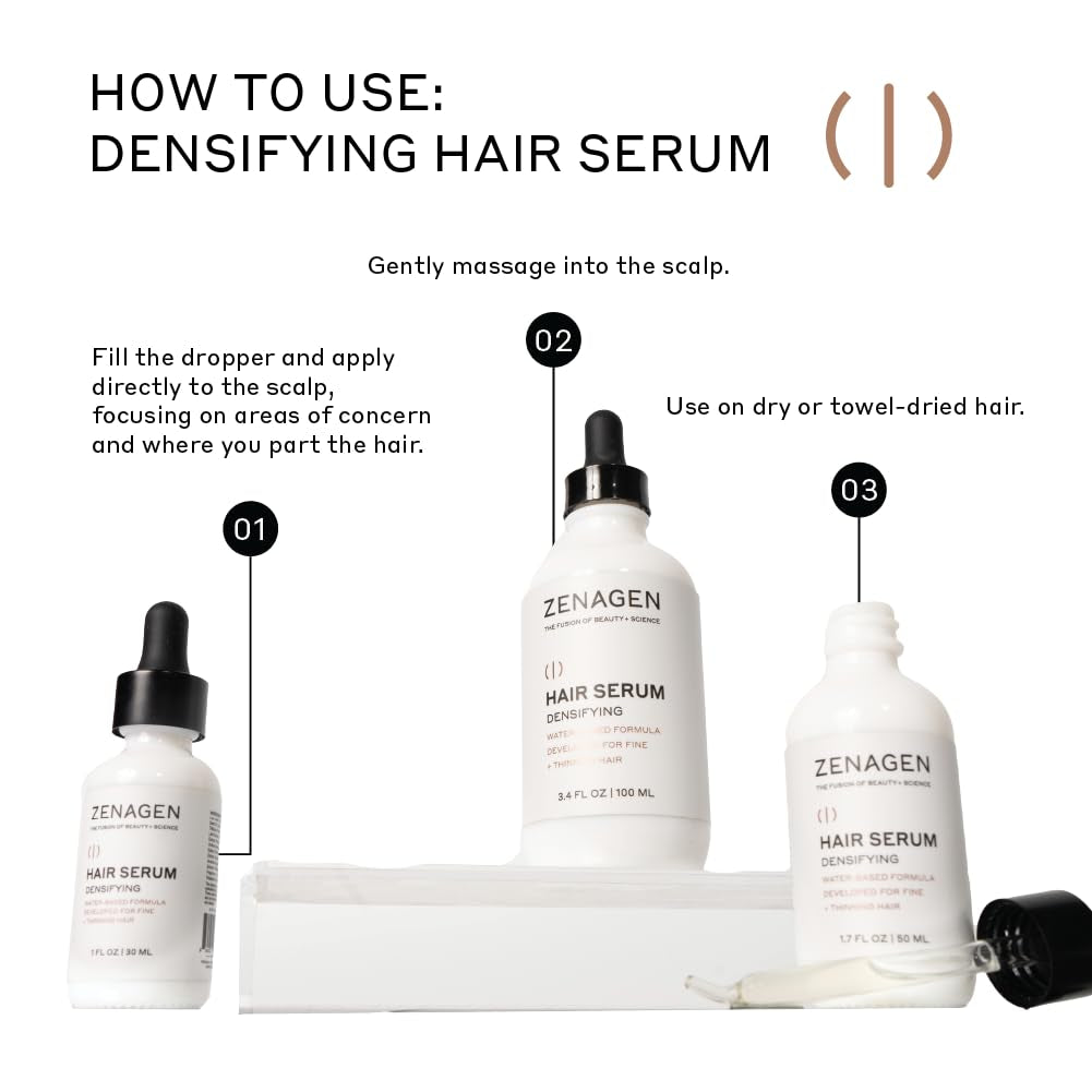 ZENAGEN Densifying Hair Serum – 50ml | Clinically-Inspired Formula for Thicker, Fuller Hair