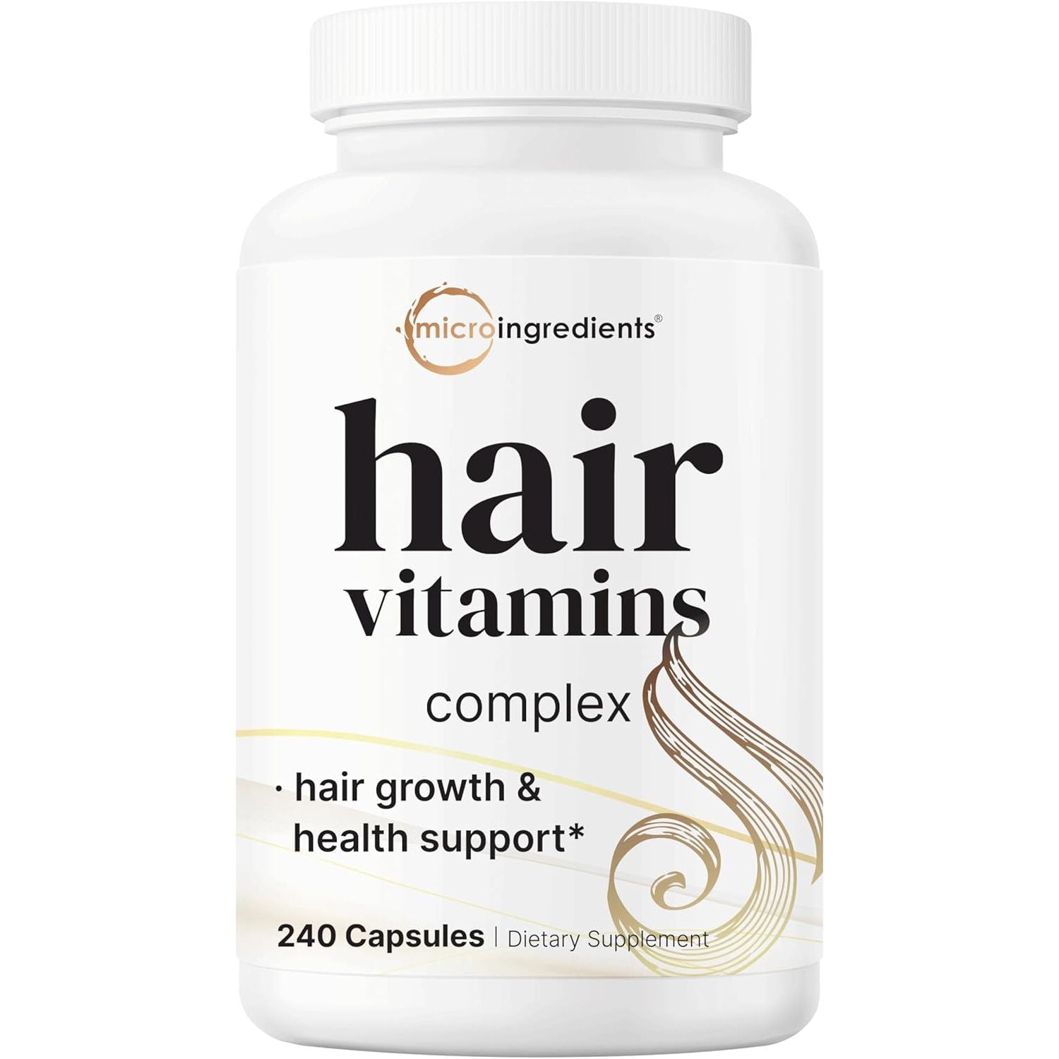 Micro Ingredients Hair Vitamins Complex – 240 Capsules | 14-in-1 Hair Growth Support Nourish your hair from the root  with the Micro Ingredients Hair Vitamins Complex.