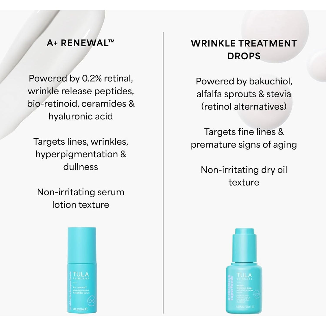 TULA SKINCARE A+ Renewal™ Advanced Retinal + Peptides Serum – 30ml | Anti-Aging, Firming & Brightening