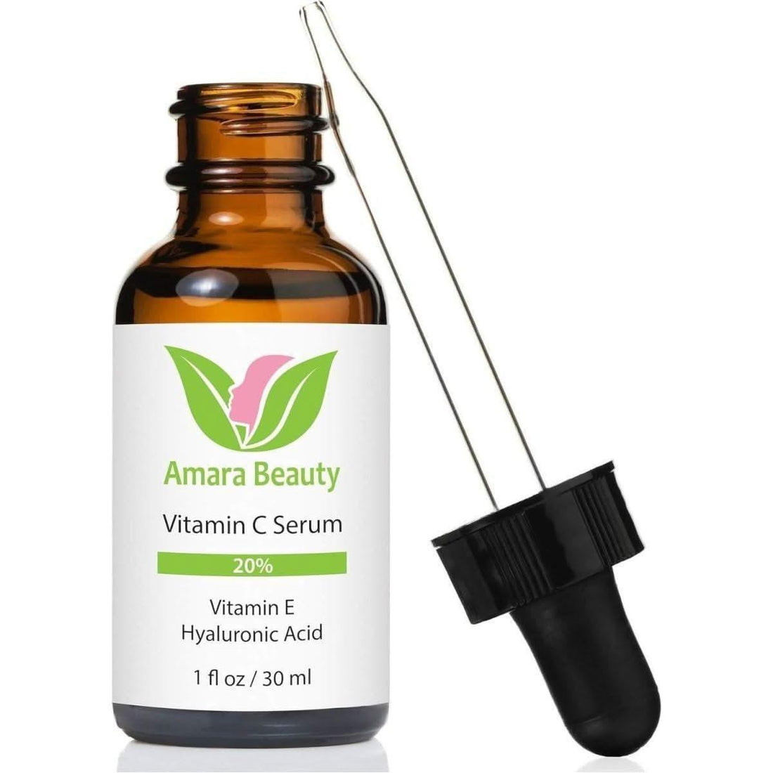Amara Beauty Vitamin C Serum 20% with Hyaluronic Acid &  Vitamin E 30ml | Brighten, Hydrate &  Rejuvenate Amara Beauty