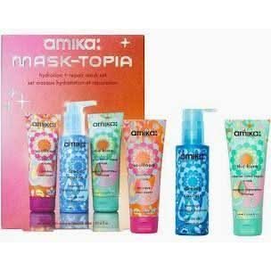 Amika Mask-Topia Hydration & Repair Hair Mask Set | Ultimate Hair Care Trio