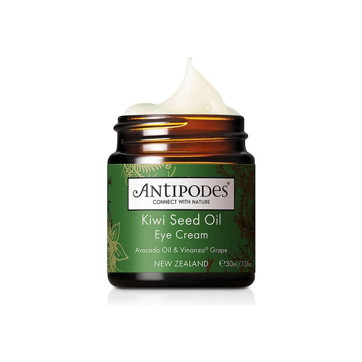 Antipodes Kiwi Seed Oil Eye Cream 30ml | Hydrating & Anti-Aging Eye Treatment Brighten, Firm & Hydrate for Youthful-Looking Eyes