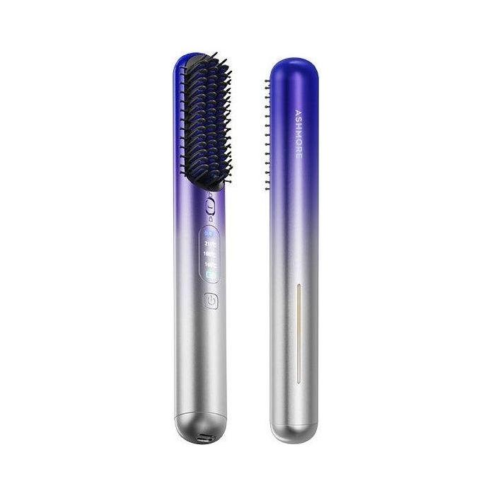 ASHMORE Platinum Negative Ion Hair Straightening Comb | 6-in-1 Volumising, Smoothing & Anti-Frizz Hair Tool
