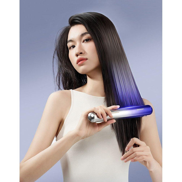 ASHMORE Platinum Negative Ion Hair Straightening Comb | 6-in-1 Volumising, Smoothing & Anti-Frizz Hair Tool