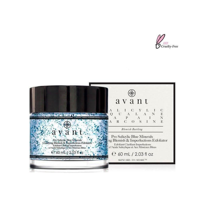 Avant Skincare Pro Salicylic Blue Minerals Clarifying Blemish & Imperfections Exfoliator 60ml | Purify & Refine Skin Texture Avant Skincare
