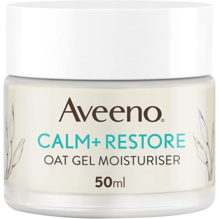 Aveeno Face CALM+RESTORE Oat Gel Moisturiser 50ml | Intense Hydration & Skin Soothing