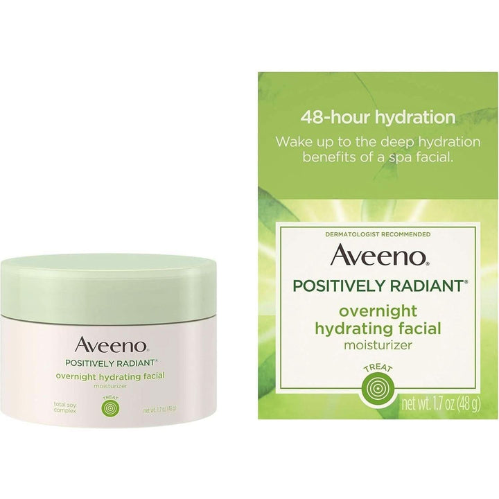 Aveeno Positively Radiant Overnight Hydrating Facial 50ml | Intense Hydration & Radiance