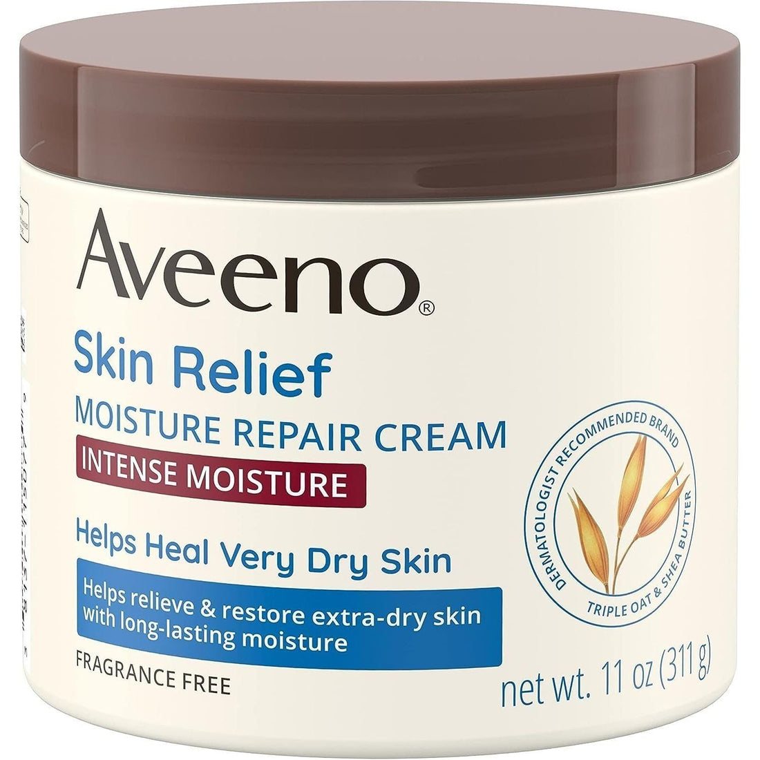 Aveeno Skin Relief Intense Moisture Repair Cream 311g | Nourish, Hydrate & Revitalize Extra-Dry Skin