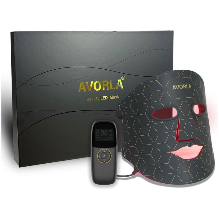 Avorla Beauty LED Silicone Mask Professional Hands-Free LED Light Therapy for Radiant Skin