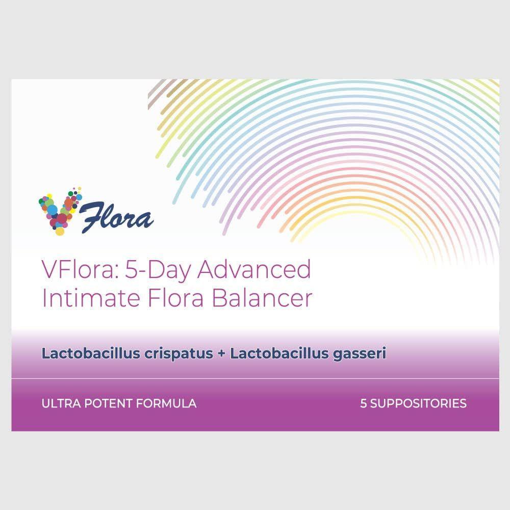VagiBiom VFlora: 5-Day Advance Intimate Flora Balancer - 5 Suppositories | pH Balance & Vaginal Health Support