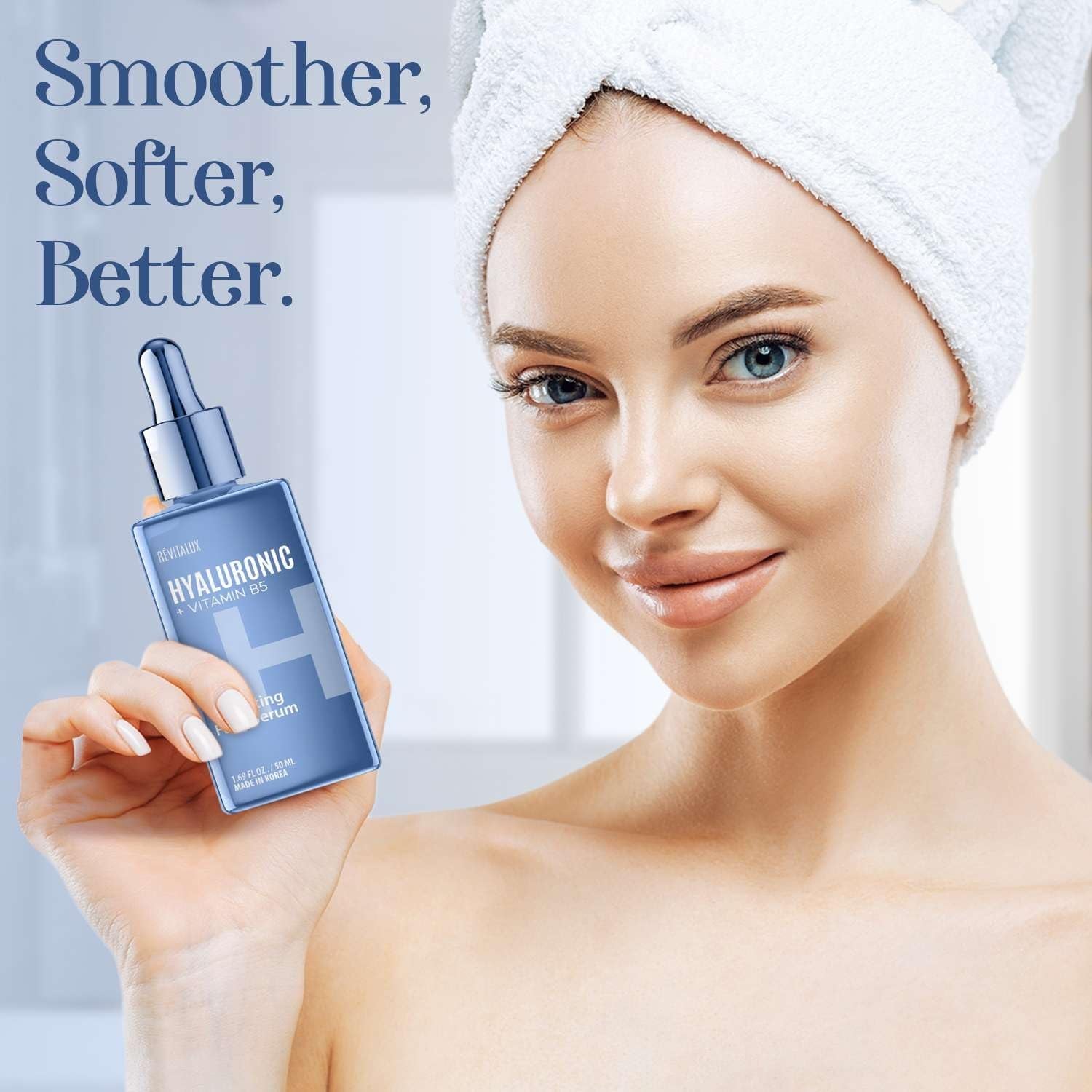 RevitaLux Hyaluronic Acid + Vitamin B5 Hydrating Face Serum 50 ml | Deep Hydration & Skin Smoothing Formula