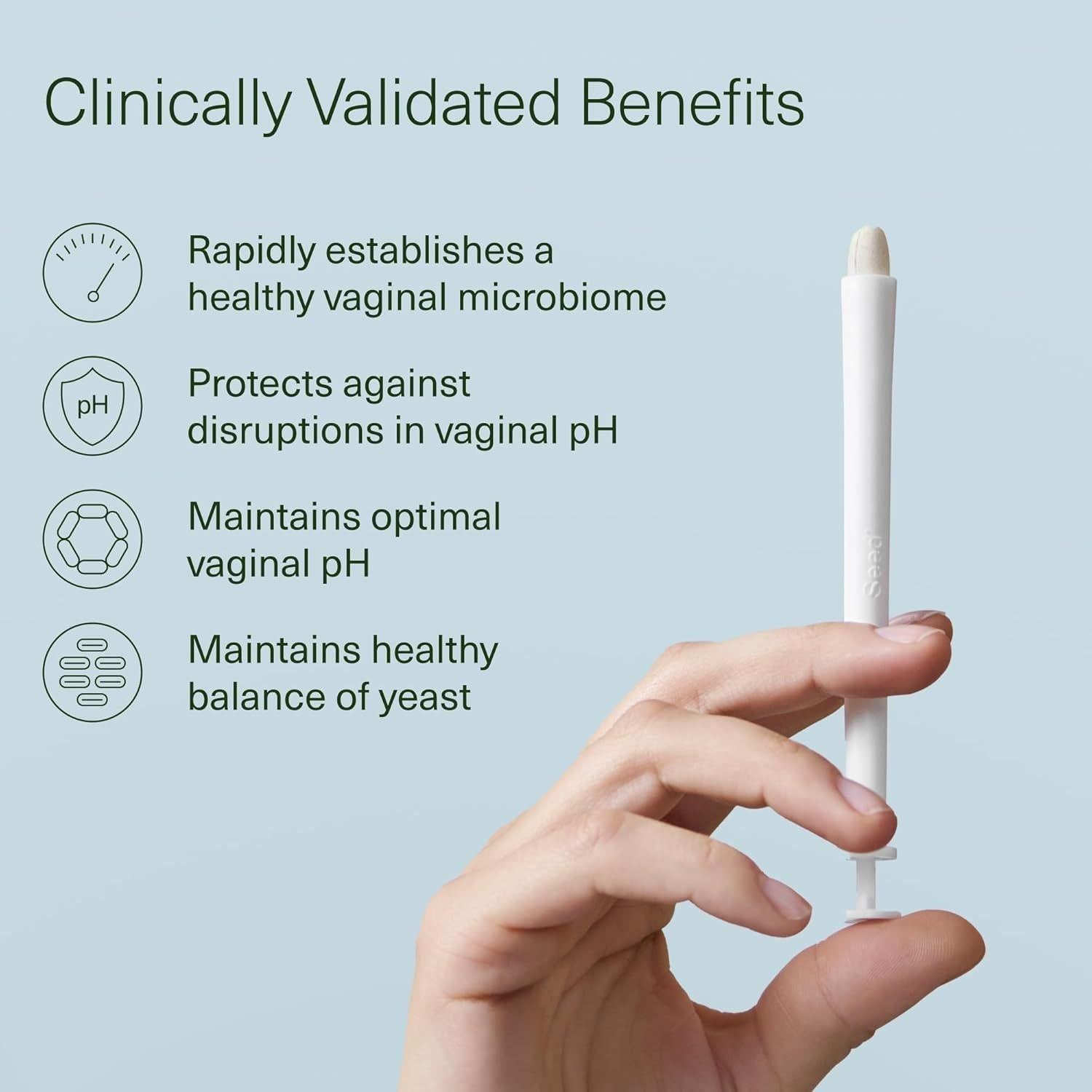 Seed VS-01? Vaginal Synbiotic 2-Month Starter Kit - 8 Vaginal Tablets & 8 Applicators | Clinically Proven Vaginal Microbiome Support