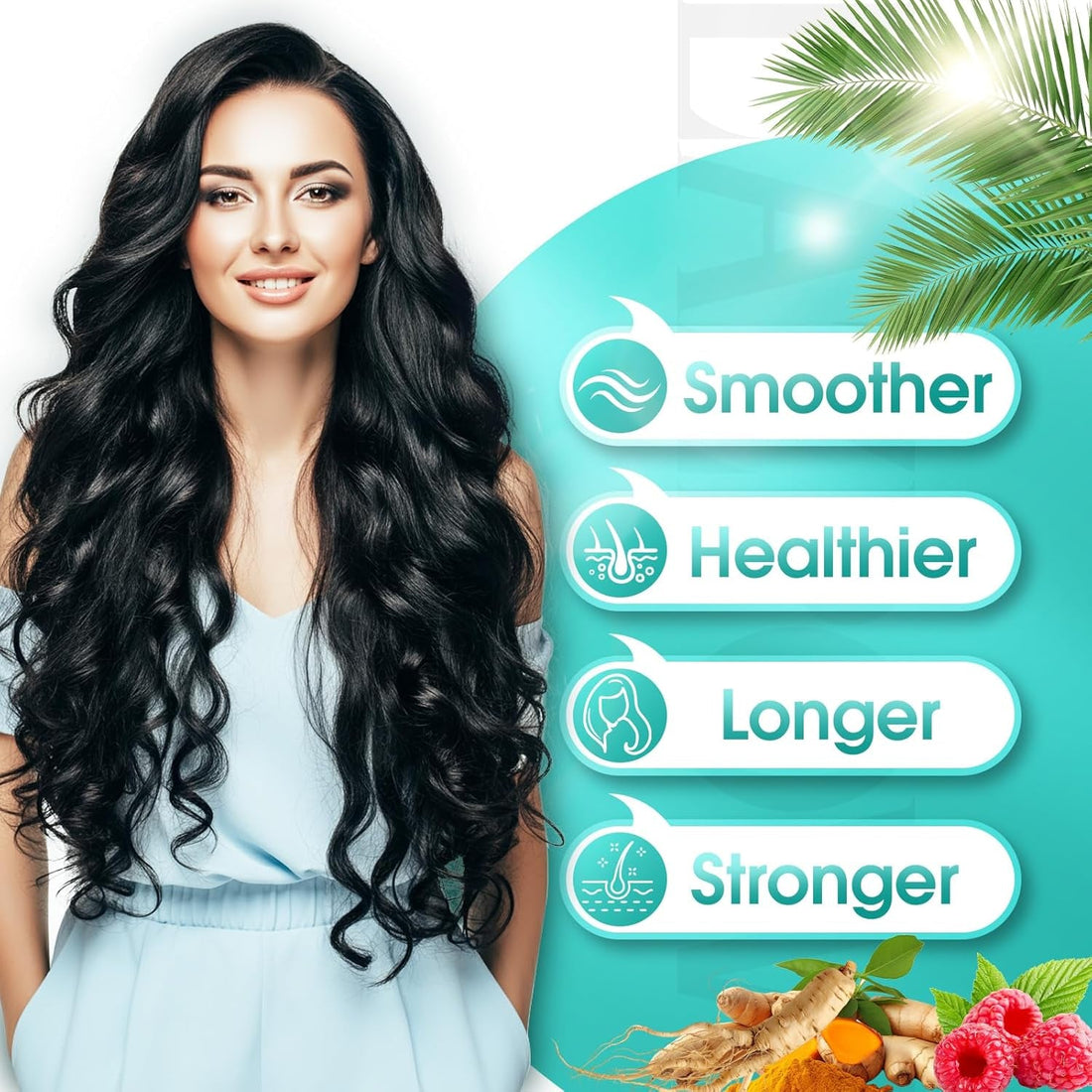 Lazpowfi Hair Growth Supplement 120 Capsules 30-in-1 Advanced Formula for Thicker, Healthier Hair