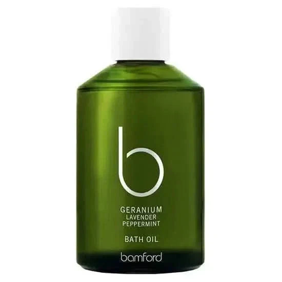 Bamford Geranium Bath Oil 250ml | Skin-Softening & Revitalizing Bath Experience Transform your bath into a nourishing, aromatic retreat—soften skin and soothe the senses!