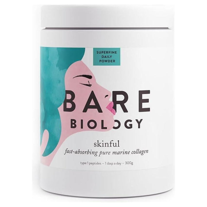 Bare Biology Skinful Pure Marine Collagen Powder 300g | Sustainably Sourced Hydrolysed Collagen for Skin, Hair & Joint Health