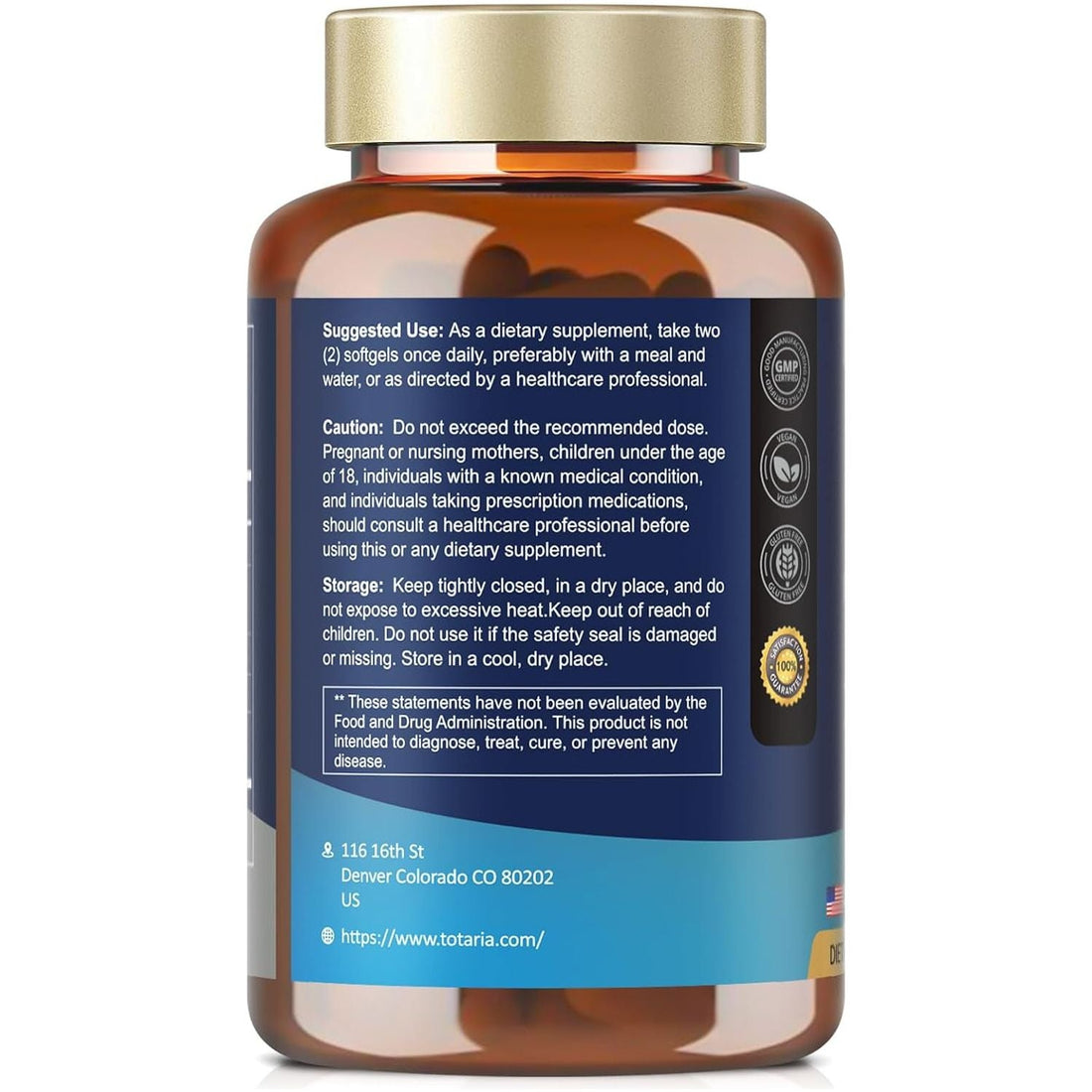 Totaria Urolithin A + NAD+ + CoQ10 + Resveratrol + PQQ 120 Softgels | Cellular Energy, Mitochondrial & Anti-Aging Support
