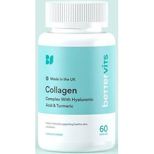 BetterVits Collagen Complex 1000mg 60 Capsules Your Daily Dose of Youthful Glow From the Inside Out Better Vits