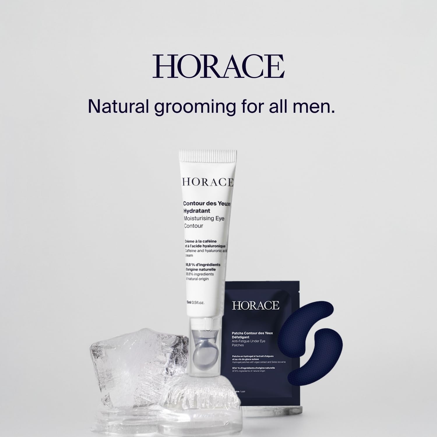 HORACE Anti-Fatigue Under Eye Patches 5 Pairs | Depuffing, Hydrating & Brightening Gel Masks for Tired Eyes