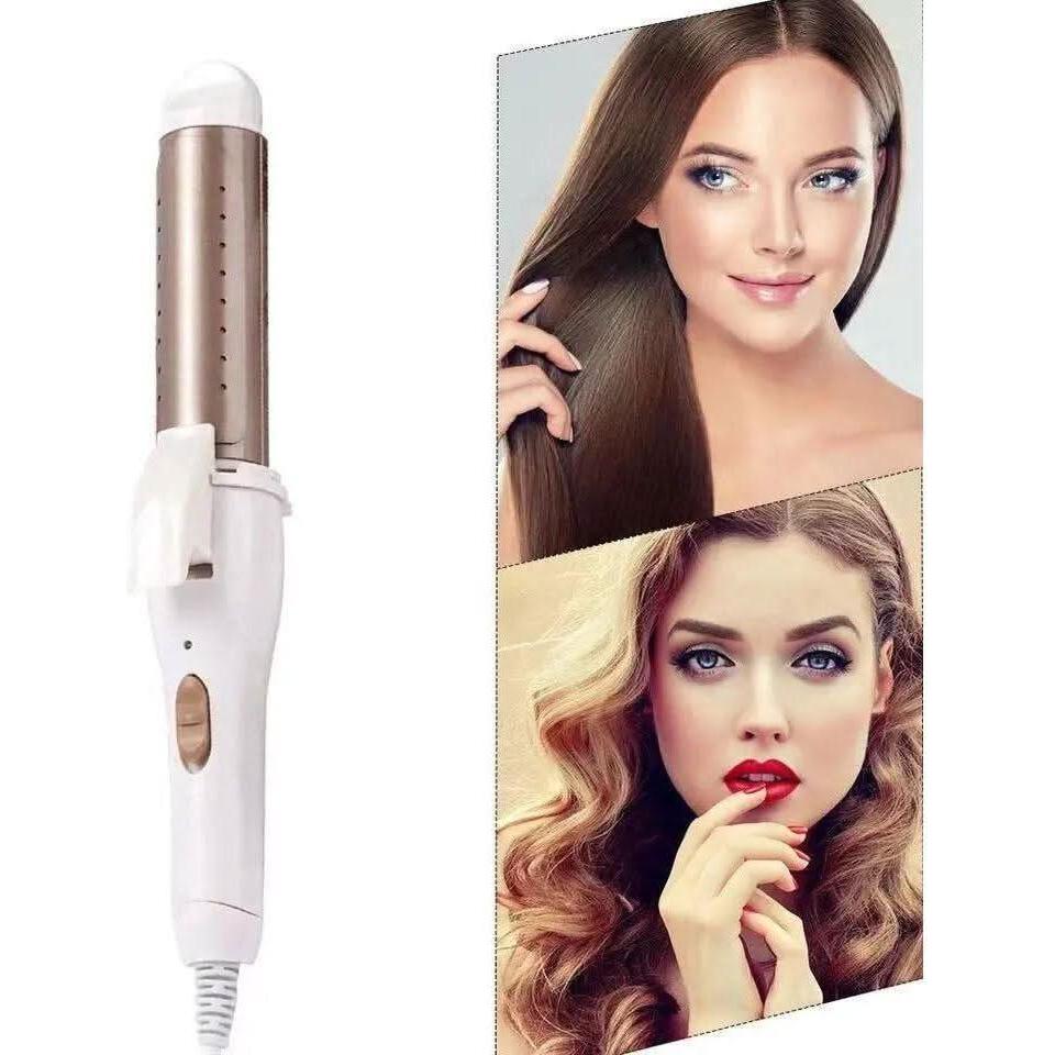 Big Volume 2-in-1 Hair Curler & Straightener - Versatile Styling Roller Too