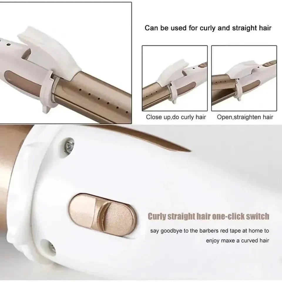 Big Volume 2-in-1 Hair Curler & Straightener - Versatile Styling Roller Too