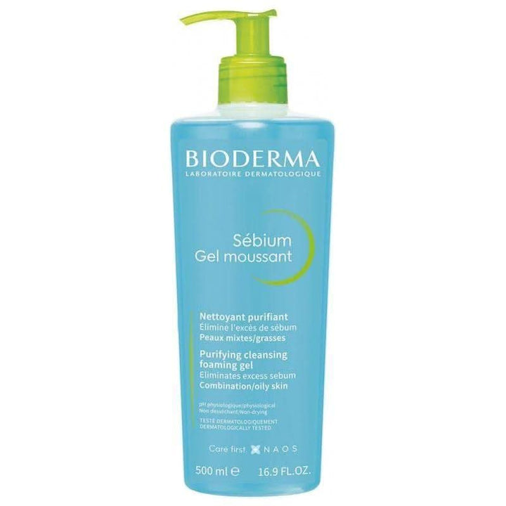 Bioderma Sébium Foaming Gel 500ml | Purify, Balance & Refresh Gentle Yet Powerful Cleansing for Oily & Combination Skin