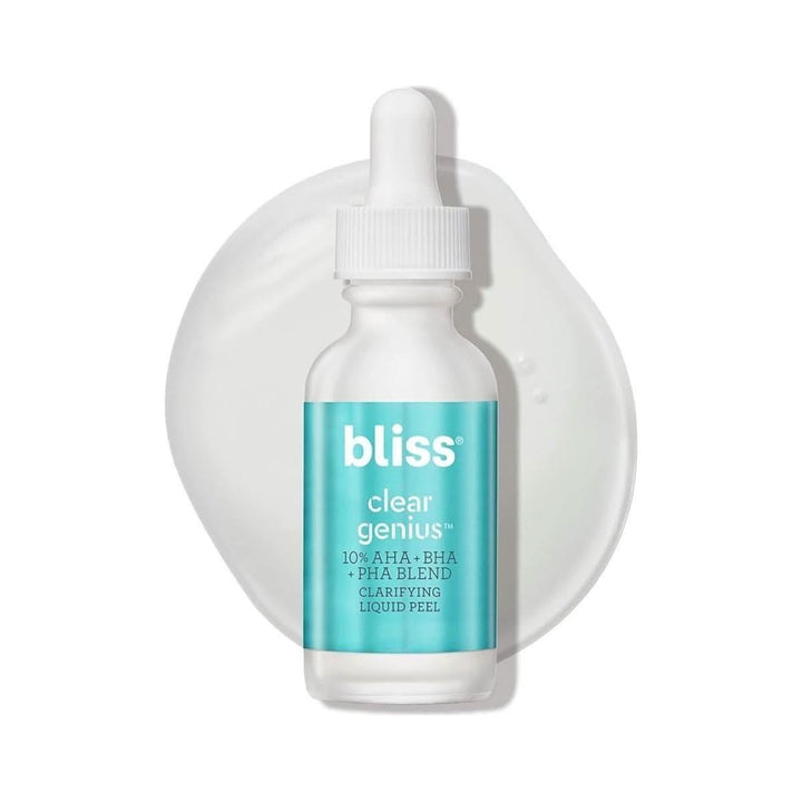 Bliss Clear Genius Clarifying Overnight Liquid Peel 30ml | Pore Purifying & Blemish Control Treatment Wake Up to Clearer Skin