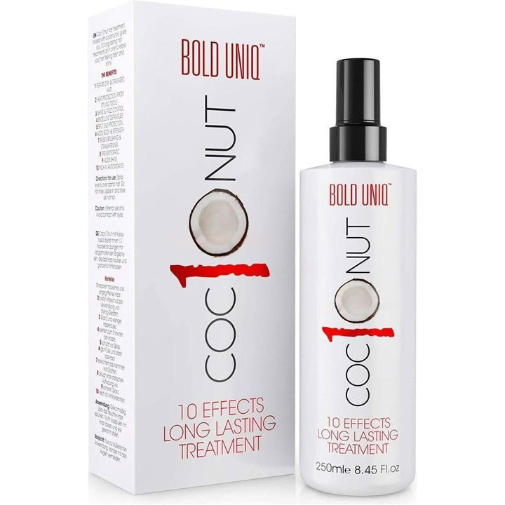 Bold Uniq COC10NUT Coconut Heat Protection Spray 250ml | The Ultimate Heat Styling Savior