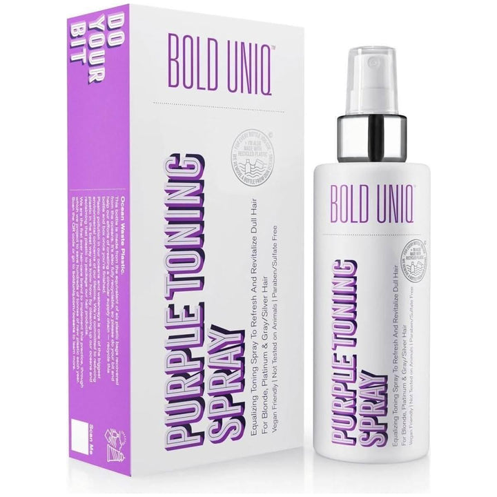 Bold UNIQ Purple Toning Spray 175ml | Targeted Toning for Blonde Platinum & Gray/Silver Hair