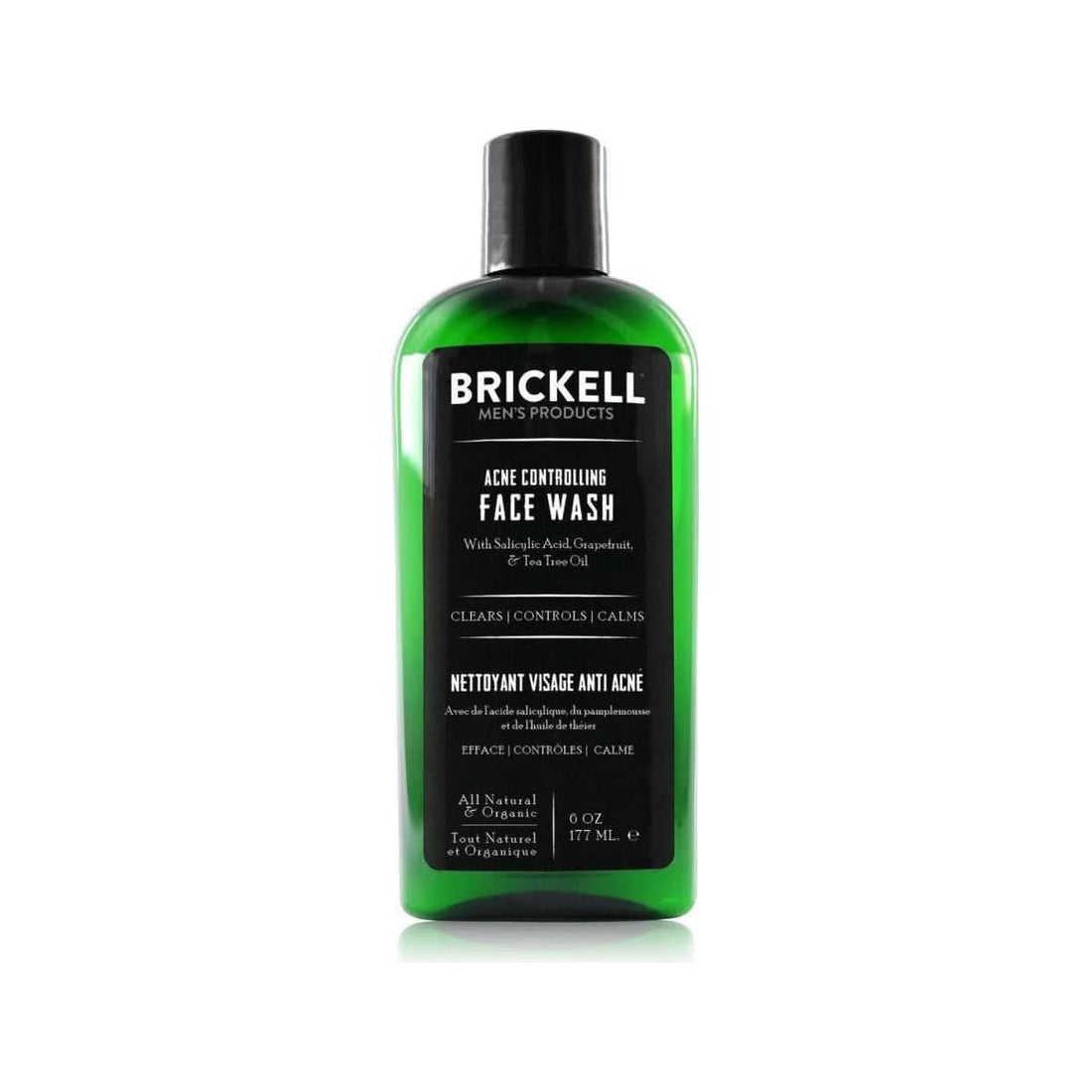 Brickell Acne Controlling Face Wash 177ml | Deep Cleansing & Breakout-Fighting Face Wash for Men Brickell