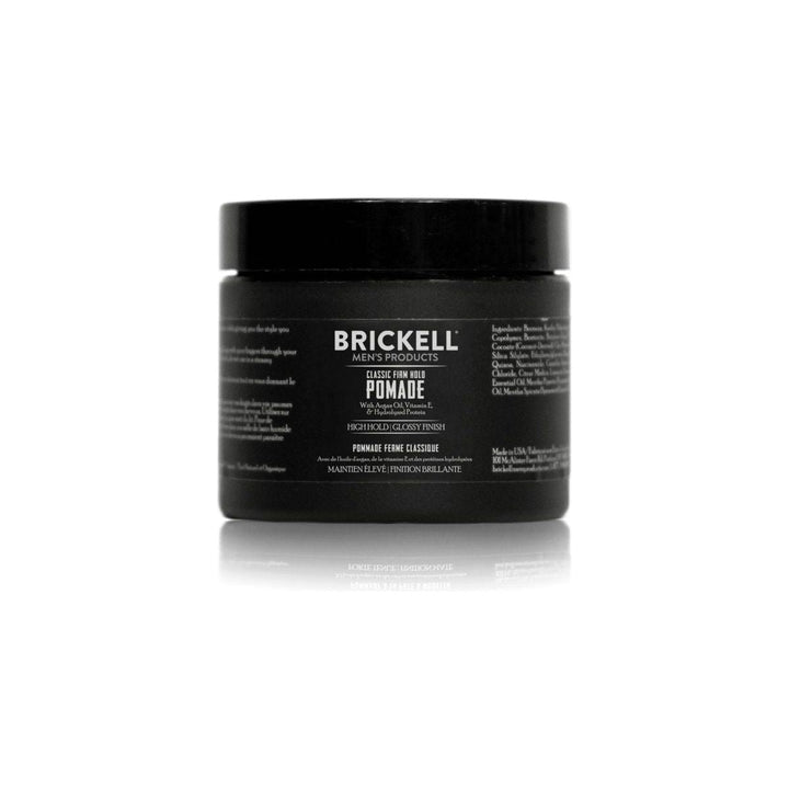 Brickell Classic Firm Hold Pomade 59ml | Strong Hold & High Shine for a Sleek Look Brickell