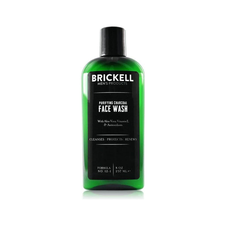 Brickell Purifying Charcoal Face Wash 237ml | Gentle, Deep Cleansing Face Wash for Men Brickell