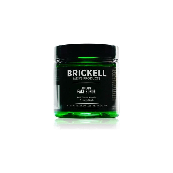 Brickell Renewing Face Scrub 118ml | Deep Exfoliation & Pre-Shave Prep for Men Brickell