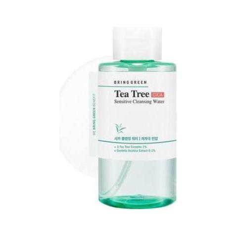 BRING GREEN Tea Tree Cica Sensitive Cleansing Water: Your Gentle Yet Powerful Reset for Stressed, Blemish-Prone Skin! BRINGGREEN