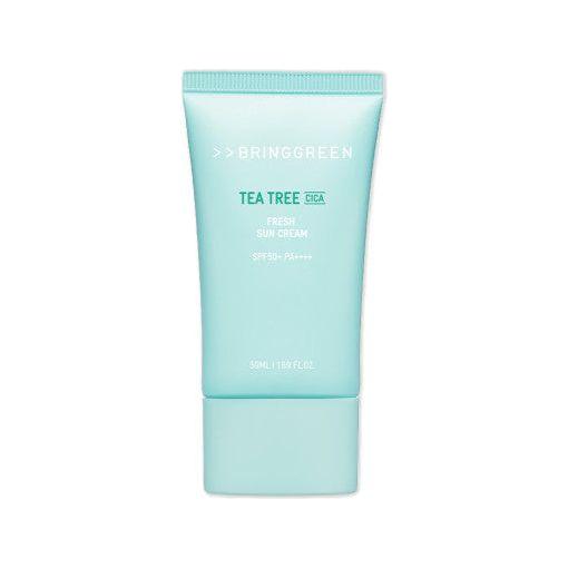 BRINGGREEN Tea Tree Cica Fresh Sun Cream SPF50+ PA++++ | Lightweight, Soothing & Non-Greasy