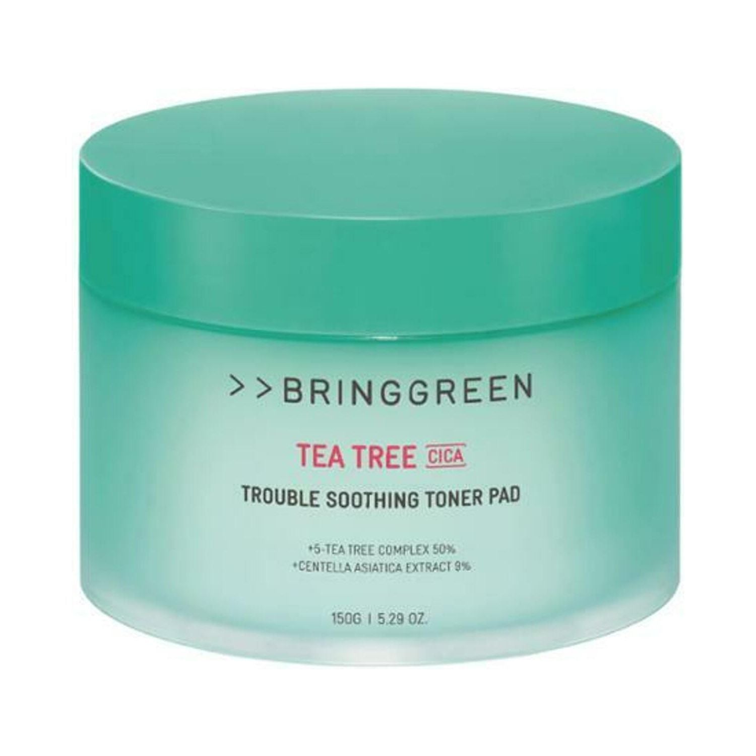 BRINGGREEN Tea Tree Cica Trouble Soothing Toner Pad 90 Pads | Acne Care & Oil Control BRINGGREEN