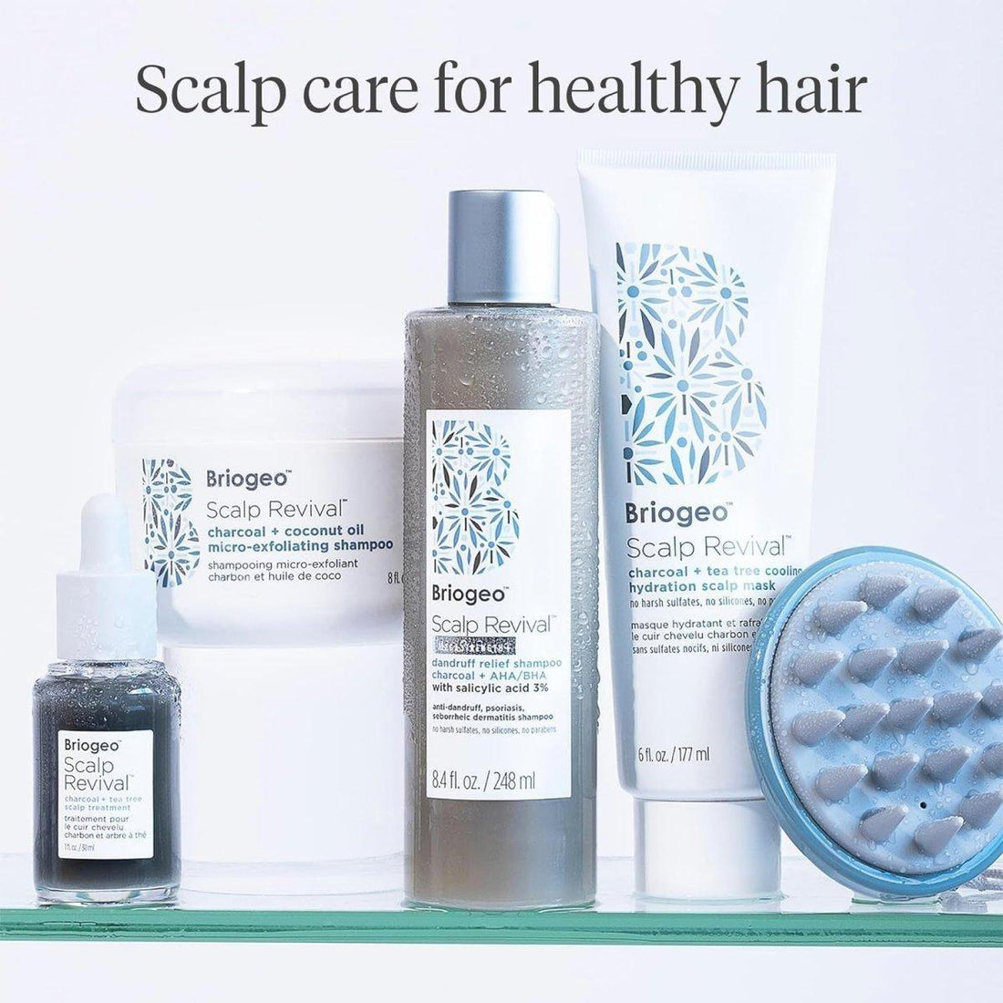 Briogeo Scalp Revival Charcoal + Tea Tree Cooling Hydration Scalp Mask 177ml | Soothing Hydration for Dry, Itchy Scalps